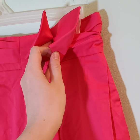 BCBGMAXAZRIA Pink Half Bow Mila The Pleated Skirt - Picture 6 of 11